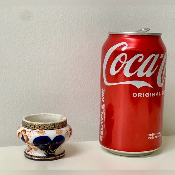 19th Century Antique Gaudy Welsh Unrecorded Pattern Metal Banded Salt Vessel - Picture 16 of 16